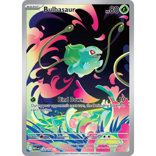 Mega Evolution_Bulbasaur (Mega Evolution Stamped)_MEG_133