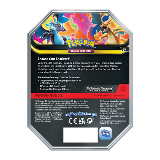 Pokemon TCG: Ascended Heroes - Mega Charizard Tin - Mega Charizard Y Ex