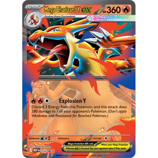 Pokemon TCG: Ascended Heroes - Mega Charizard Tin - Mega Charizard Y Ex