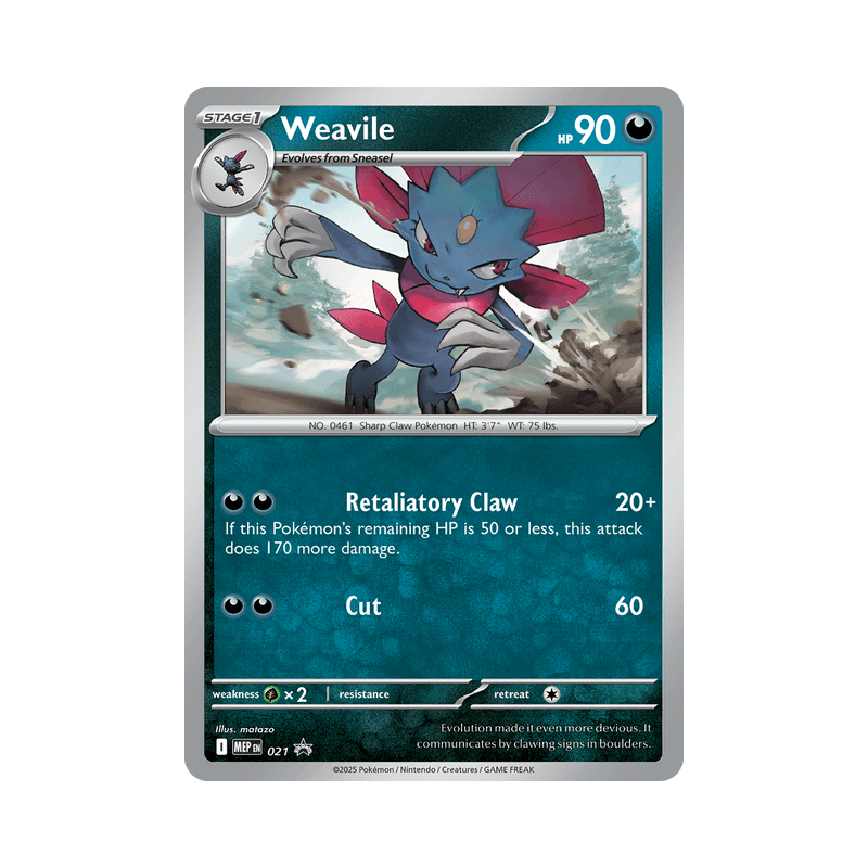 Pokémon TCG: Phantasmal Flames – Weavile 3-Pack Blister